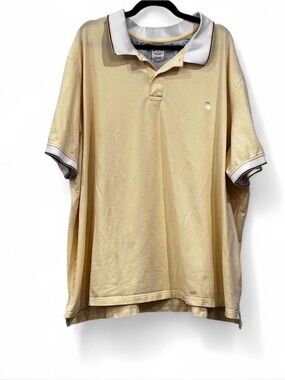 Brooks Brothers 4XL Yellow Polo with White Contrast Collar